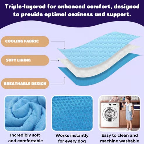🔥Summer Hot Sale🧊Dog Cooling Mat (4x more effective)