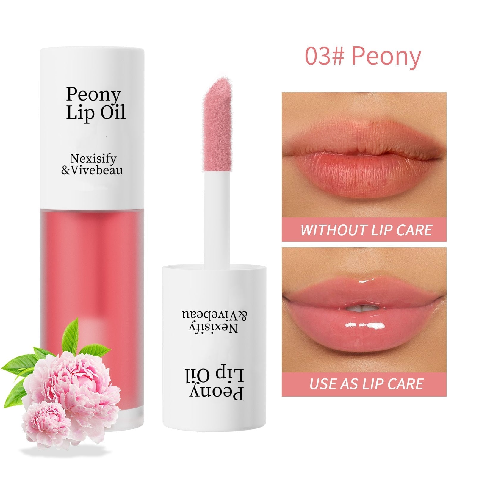 【🔥Final 3 hours 50% off🔥 】:Korean Lip Oil + Lip Stain-Shiny Mirror Finish, Non-stick Cup Long Lasting
